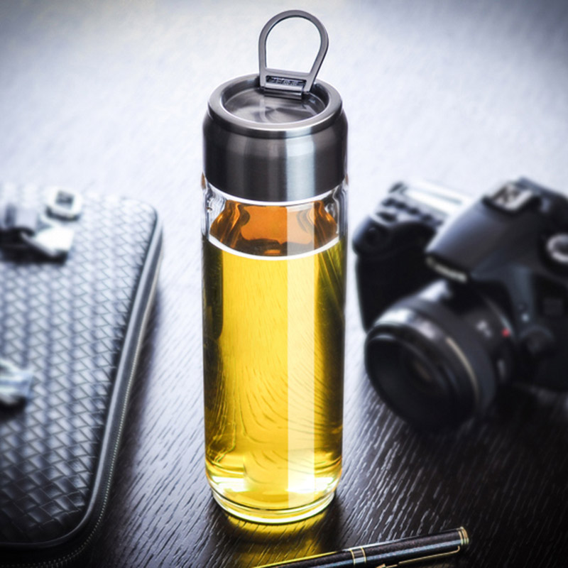 單層車(chē)載水杯,單層加厚玻璃杯耐高溫男女玻璃杯